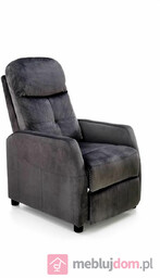 Fotel relaksacyjny FELIPE 2 Velvet Halmar Czarny