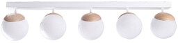 Lampa sufitowa nowoczesna szklana kula listwa SFERA WOOD