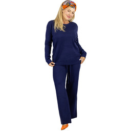 Dzianinowy zestaw dresowy z luźną bluzą i spodniami