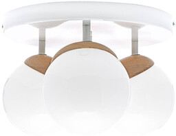Lampa sufitowa nowoczesna szklana kula plafon SFERA WOOD