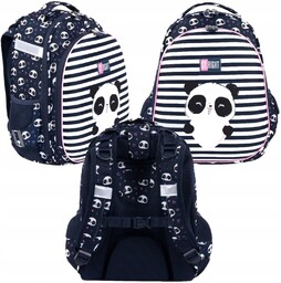 Tornister ergonomiczny sztywny kasetonowy Panda