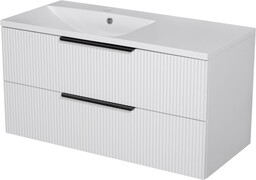 Szafka łazienkowa biała 100 cm SYDNEY z umywalką