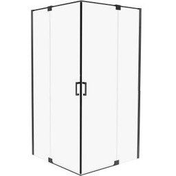 Kabina prysznicowa kwadratowa ALLURIA 2D BLACK MATT 100x100x200
