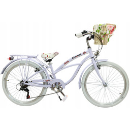 Aluminiowy Fioletowy 24 Cale Rower beach cruiser