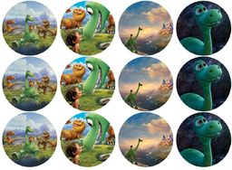 Opłatki na muffiny babeczki Dobry Dinozaur