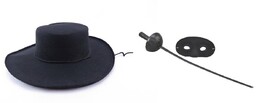 Zestaw Szermierza Zorro Kapelusz Szpada z Maską 3el