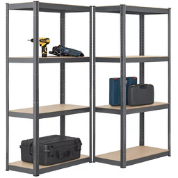 2x REGAŁ METALOWY MAGAZYNOWY 160x80x40CM 640KG PIWNICA WARSZTAT