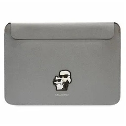 Karl Lagerfeld Saffiano Karl&Choupette 16" Srebrny Etui