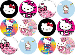 Opłatki na muffiny babeczki Hello Kitty