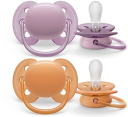 Avent Smoczek Ultra Soft 6-18m Oddychający + Etui