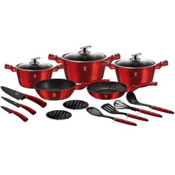 BERLINGER HAUS Zestaw garnków BH/6162 (17 elementów) Czerwony