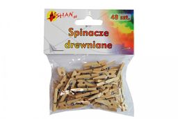 Spinacze drewniane klamerki naturalne 2.5 cm 48 szt