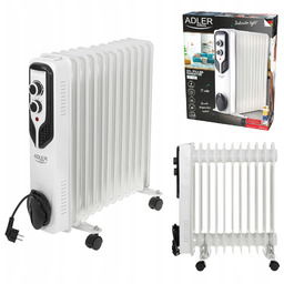 Adler Grzejnik Olejowy 11 żeberek Olejak 2500W Biały