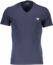 T-SHIRT MĘSKI Z KRÓTKIM RĘKAWEM GUESS JEANS NIEBIESKI