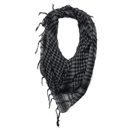 Szaro-Czarna Arafatka, Duża Cienka Chustka -Pako Jeans- Ponadczasowa,