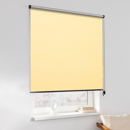 Roleta zwijana Classic, pastelowy żółty, Blackout Silver rolety