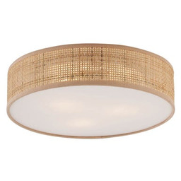 Orientalna lampa sufitowa z rattanu 38 cm -