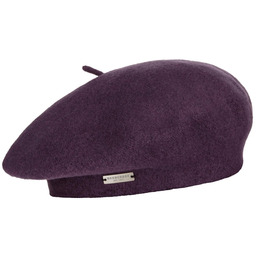 Beret Baskijski Damski by Seeberger, fioletowy, One Size