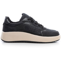 Damskie sneakersy na grubej platformie czarne
