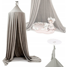 Baldachim kurtyna namiot tipi wiszący szary