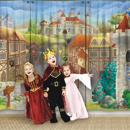 Kurtyna teatralna zamek teatr teatrzyk przedstawienie