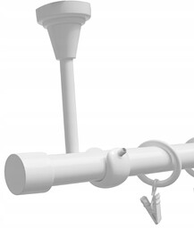 Karnisz Sufitowy Biały 19mm Luna 140cm cichy