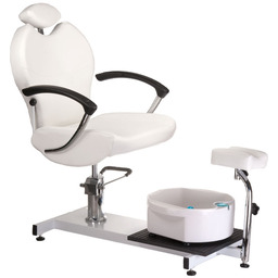 Fotel do pedicure z masażerem stóp BR-2301 biały