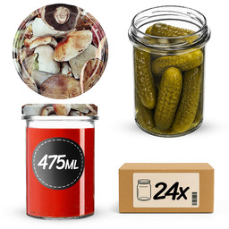 Słoiki na przetwory Befa 475ml 24szt fi 82