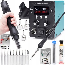 Stacja Lutownicza 2w1 8586D Pro z akcesoriami