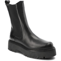 Carinii Czarne Botki Stylowe Wsuwane Workery Damskie