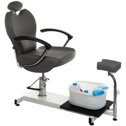 Fotel do pedicure z masażerem stóp BR-2301 szary