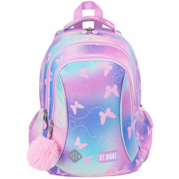Plecak Szkolny Trzykomorowy Pink Butterflies Ombre Różowe Motyle