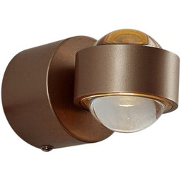 Designerski kinkiet ciemny brąz z LED IP44 -
