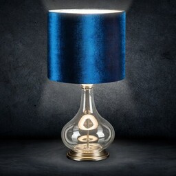 Lampa stołowa KIM na podstawie z przezroczystego szkła