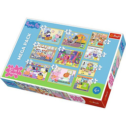 Trefl, puzzle, Bajki, Świnka Peppa, 10w1