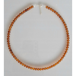 Naszyjnik z kulek bursztynowych bursztyn koniakowy naturalne bursztyny