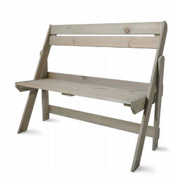 Ławka Ogrodowa Drewniana Składana 105x46x89 Taras Balkon Eko