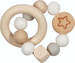 Pierścień dotykowy grzechotka Gwiazdka 65242-Goki Baby, drewniane zabawki