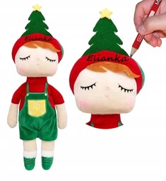 Prezent Świąteczna Lalka Mikołaj Elf Pluszak Figurka Personalizacja