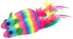 Zabawka mysz piórka Happet K038 5cm 2szt