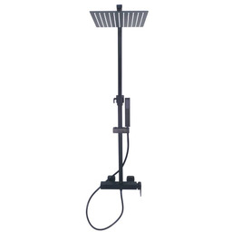 Zestaw natryskowy prysznicowy z deszczownicą QATRO Black