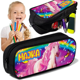 Piórnik personalizowany JEDNOROŻEC UNICORN nadruk imienia ksywki -