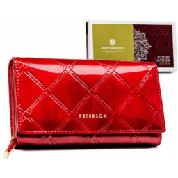 Portfel skórzany Peterson PTN 72035-PLT czerwony