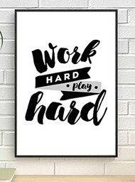 Handmade By Stukk Work Hard Play Hard Inspirujące