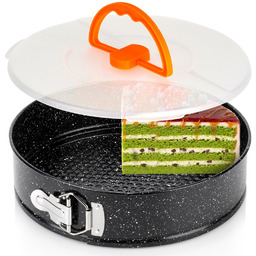 Tortownica rozpinana granitowa z pokrywką 26 cm