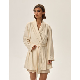 Szlafrok damski Jamala - kremowy M