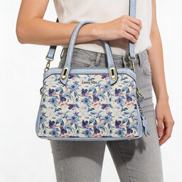 Laura Vita Torebka damska, usztywniona forma z kwiatowym