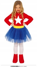 Strój Mała Supergirl Superbohaterka Gwiazda 3-4 Lata