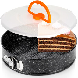 Tortownica rozpinana granitowa z pokrywką 28 cm