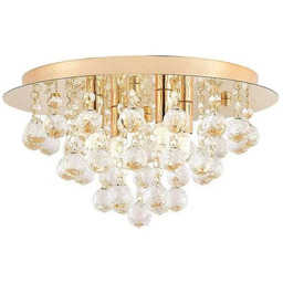 Lindby - Gillion 4 Lampa Sufitowa Crystal/Gold